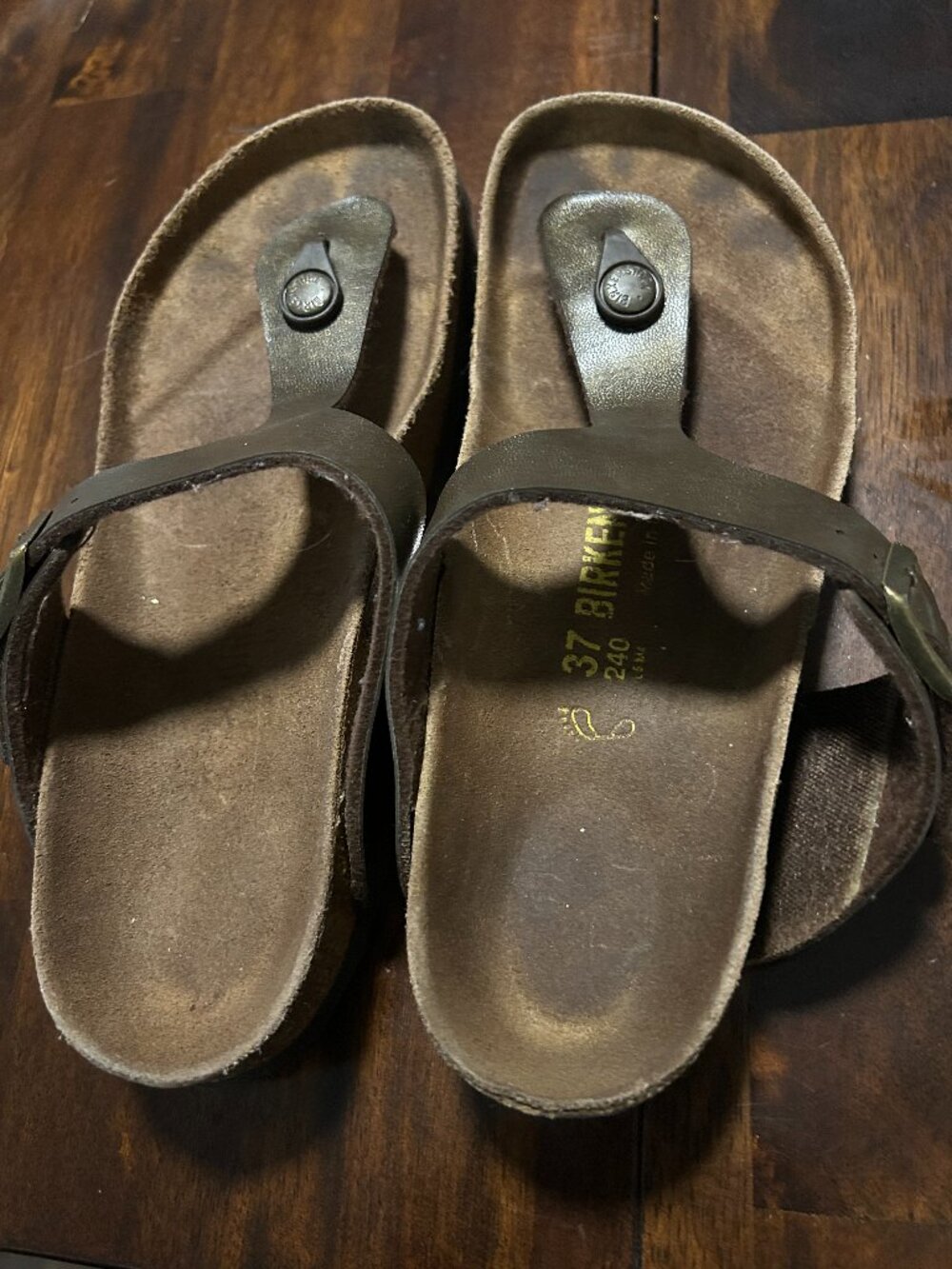 Traditonal Birkenstock womens Sandals brown size 37 boho casual comfort minimal